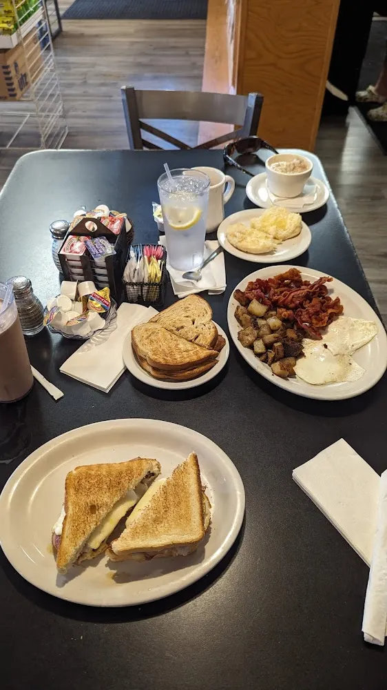 Bacon&Eggs Fried Bologna Egg& Cheese Sandwich Biscuits and Gravy