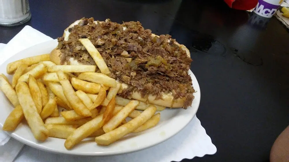 Cheesesteak Sub and Fries